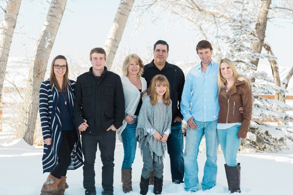 family photos in winter