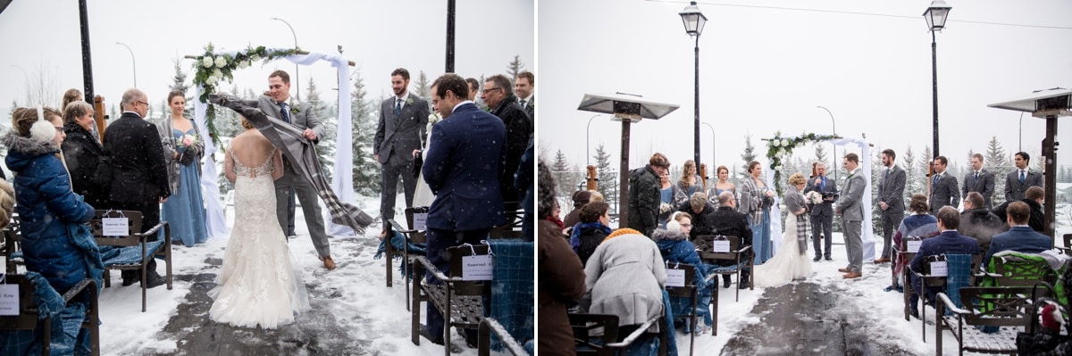 Winter wedding in Canmore