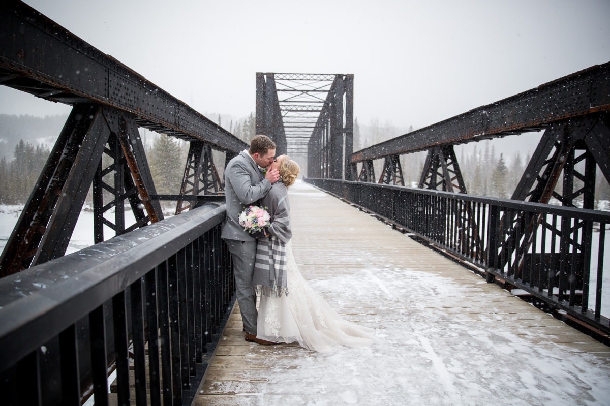Winter wedding in Canmore