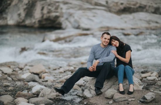 Elbow Falls Kananaskis engagement pictures